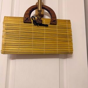 Elegant Yellow Bamboo Clutch